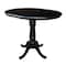 International Concepts 36 in. Round Counter Height Extension Dining Table w/12 in. Leaf and 4 Emily Counter Height Stools K46-36RXT-S6172-4 - alternate 2